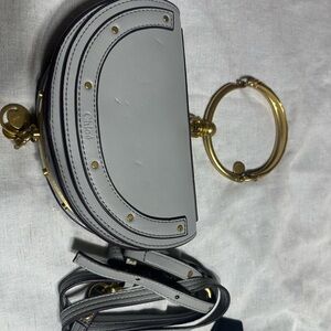 Source Unknown Gray and Gold Bracelet Bag